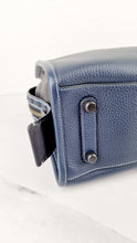 Load image into Gallery viewer, Coach 1941 Rogue 31 Prussian Blue Western Whiplash Whipstitch with Black Suede Lining Handbag Coach 58122