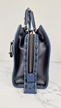 Load image into Gallery viewer, Coach 1941 Rogue 31 Prussian Blue Western Whiplash Whipstitch with Black Suede Lining Handbag Coach 58122