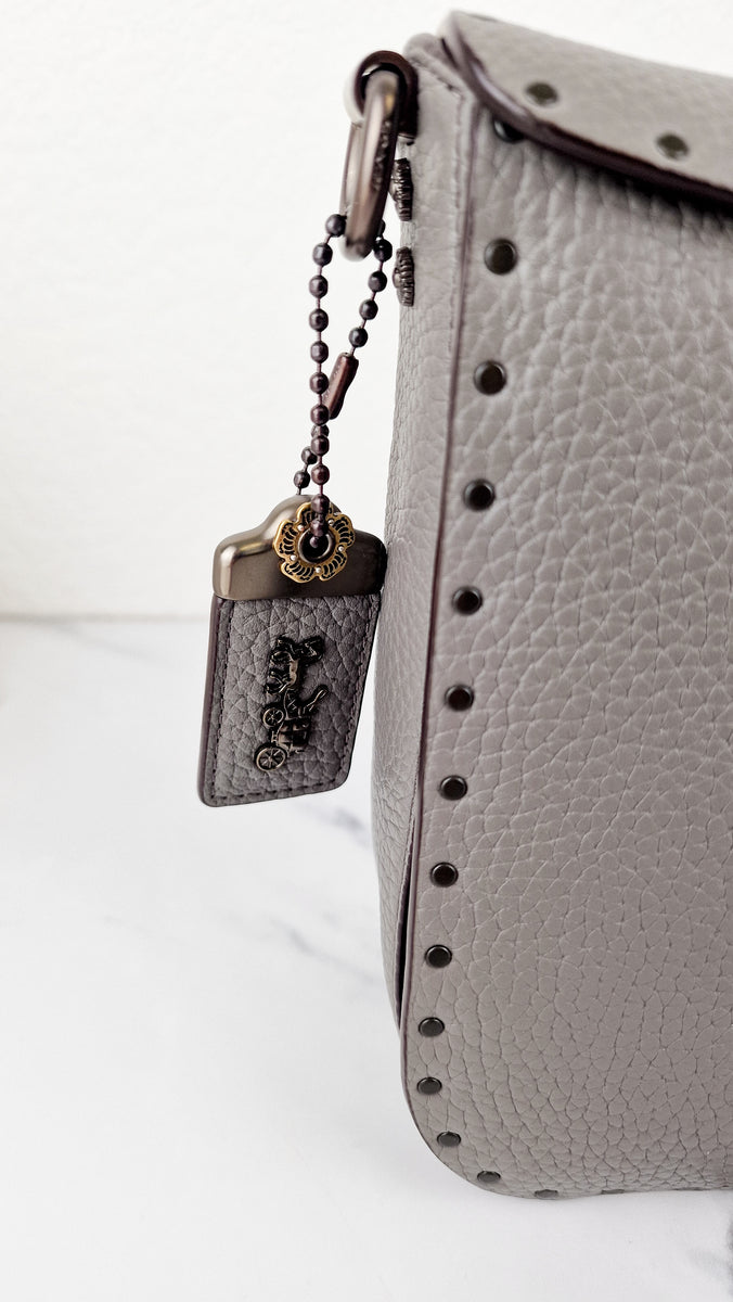 Coach 1941 Page 27 With Border Rivets in Heather Grey Pebble