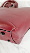 Load image into Gallery viewer, Coach 1941 Dakotah Satchel in Burgundy Red Smooth Leather - Handbag Crossbody Bag - Coach 59132