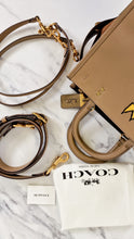 Load image into Gallery viewer, Coach x Jean-Michel Basquiat Rogue 25 Pez Dispenser Dinosaur Bag in Elm Leather & Suede - Handbag Crosbody Shoulder Bag in Taupe Beechwood - Coach 6889