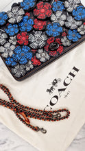 Load image into Gallery viewer, Coach Dinky 32 Tea Roses Blue & Red 1941 Black Leather Crossbody Shoulder Bag - Coach 58435