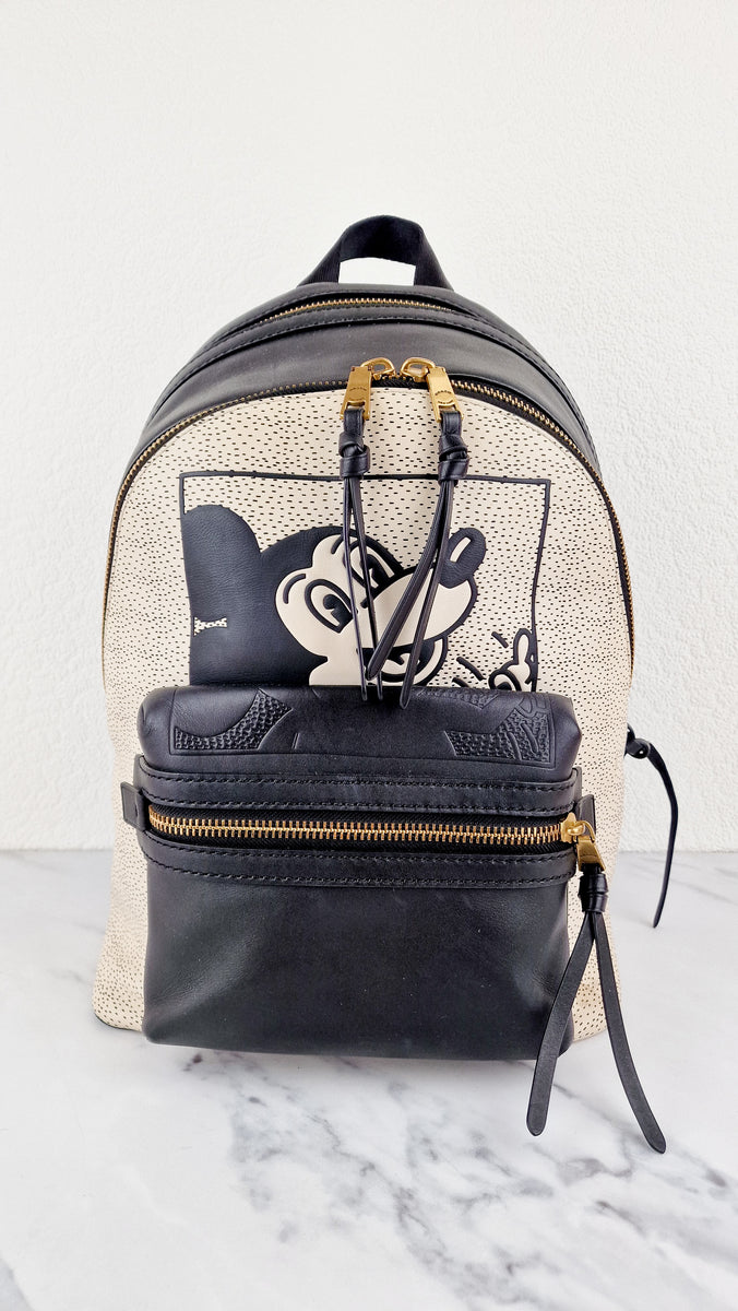 Disney x Coach Keith Haring Mickey Mouse Backpack in Black White Sam Essex Fashion House