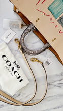 Load image into Gallery viewer, Coach Rogue 39 Jean-Michel Basquiat Bag in Ivory Pebble Leather with Snakeskin - Handbag Shoulder Bag - Coach 6877