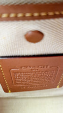 Load image into Gallery viewer, Coach 1941 Riley Lunchbox Bag in Dark Denim Blue Smooth Leather Colorblock Tophandle Crossbody Bag - Coach 704