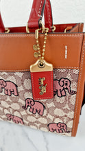 Load image into Gallery viewer, Coach Rogue 25 Signature Textile Jacquard with Embroidered Pink Elephants 1941 Handbag - Coach C6165