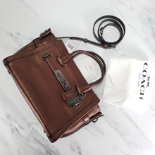 Load image into Gallery viewer, Coach Swagger 27 in Metallic Brown Bronze Pebble Leather Handbag