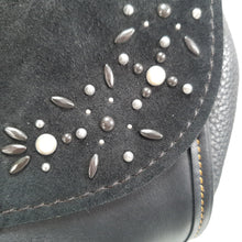Load image into Gallery viewer, Coach Drifter Tophandle Crossbody Bag with Pearl Prairie Rivets in Black Mixed Leathers & Suede - SAMPLE BAG