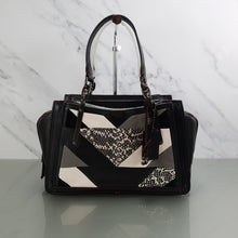 Load image into Gallery viewer, Rare Coach Dreamer in Black Smooth Leather With Genuine Snakeskin Patchwork Detail