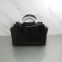 Load image into Gallery viewer, Rare Coach Dreamer in Black Smooth Leather With Genuine Snakeskin Patchwork Detail