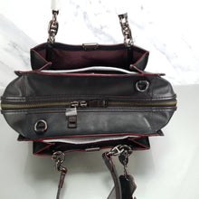 Load image into Gallery viewer, Rare Coach Dreamer in Black Smooth Leather With Genuine Snakeskin Patchwork Detail