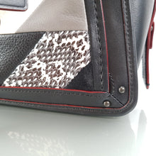 Load image into Gallery viewer, Rare Coach Dreamer in Black Smooth Leather With Genuine Snakeskin Patchwork Detail