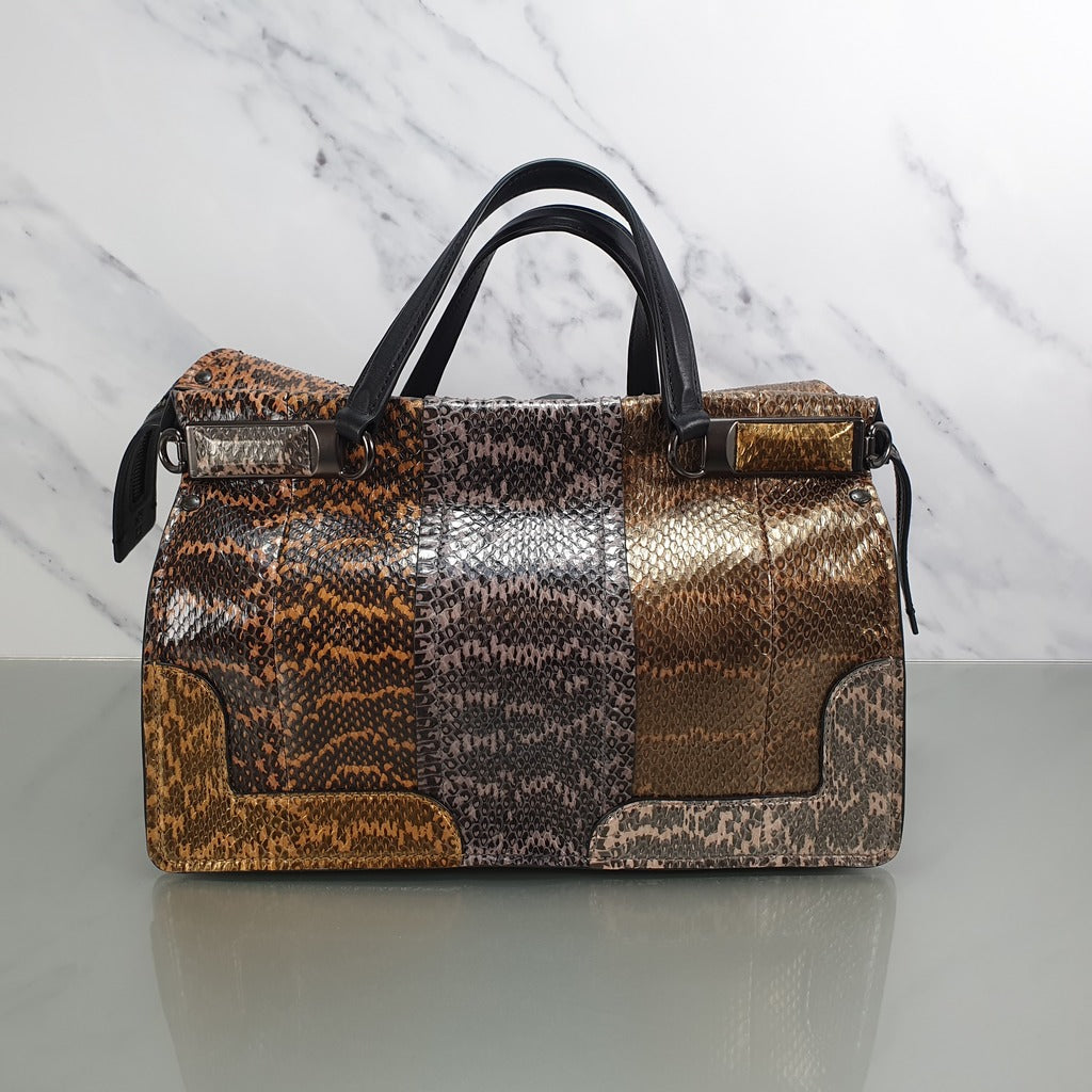 RARE Coach Mystery Sample Bag in Genuine Snakeskin and Smooth