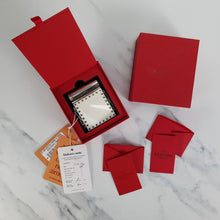 Load image into Gallery viewer, Valentino Garavani Rockstuds White Minaudiere Compact Mirror with Lipstick Holder on Chain Crossbody Purse