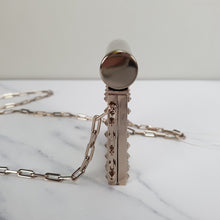 Load image into Gallery viewer, Valentino Garavani Rockstuds White Minaudiere Compact Mirror with Lipstick Holder on Chain Crossbody Purse