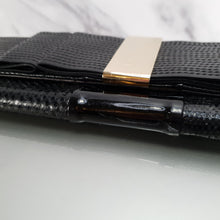 Load image into Gallery viewer, Black Versace Clutch Patent Leather and Snakeskin