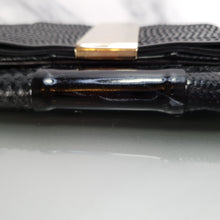 Load image into Gallery viewer, Black Versace Clutch Patent Leather and Snakeskin