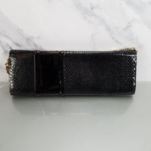 Load image into Gallery viewer, Black Versace Clutch Patent Leather and Snakeskin