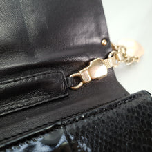 Load image into Gallery viewer, Black Versace Clutch Patent Leather and Snakeskin