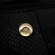 Load image into Gallery viewer, Black Versace Clutch Patent Leather and Snakeskin