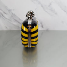 Load image into Gallery viewer, Alexander McQueen 236731 000926 Yellow Black Plastic Clutch Skull