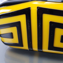 Load image into Gallery viewer, Alexander McQueen 236731 000926 Yellow Black Plastic Clutch Skull