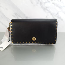 Load image into Gallery viewer, Coach 30455 Dinky Border Rivets Colorblock Genuine Snakeskin Crossbody bag