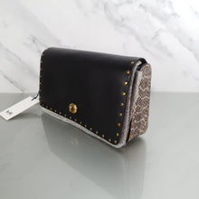 Load image into Gallery viewer, Coach 30455 Dinky Border Rivets Colorblock Genuine Snakeskin Crossbody bag