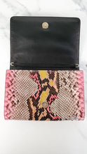 Load image into Gallery viewer, Versace Medusa Python Snakeskin Crossbody Bag Clutch - Flap bag in Pink and Yellow
