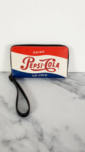 Load image into Gallery viewer, Limited Edition Coach Pepsi Cola Zip Wallet With Black Smooth Leather Purse - Coach F26389