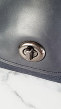 Load image into Gallery viewer, Coach Faye in Dark Blue Navy Mixed Leather & Suede Flap Bag Turnlock Tophandle Crossbody - Coach F22348