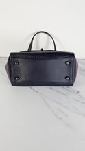 Load image into Gallery viewer, Coach Faye in Dark Blue Navy Mixed Leather & Suede Flap Bag Turnlock Tophandle Crossbody - Coach F22348