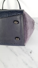Load image into Gallery viewer, Coach Faye in Dark Blue Navy Mixed Leather & Suede Flap Bag Turnlock Tophandle Crossbody - Coach F22348