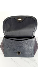 Load image into Gallery viewer, Coach Faye in Dark Blue Navy Mixed Leather & Suede Flap Bag Turnlock Tophandle Crossbody - Coach F22348