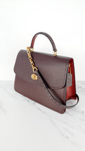 Load image into Gallery viewer, Coach Parker Tophandle Carryall in Oxblood Burgundy Colorblock with Snakeskin Details - Handbag Crossbody Bag Coach 73969