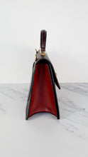 Load image into Gallery viewer, Coach Parker Tophandle Carryall in Oxblood Burgundy Colorblock with Snakeskin Details - Handbag Crossbody Bag Coach 73969