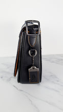 Load image into Gallery viewer, Coach 1941 Saddle 23 Bag in Black with Patchwork Detail - Purple Orange Crossbody Shoulder Bag Coach 56639