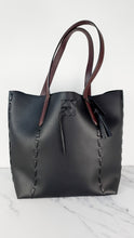Load image into Gallery viewer, Coach Tote 34 in Black and Brown Leather with Whipstitch & Tassle Detail - Bag Handbag Coach 37084