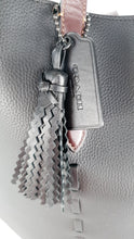 Load image into Gallery viewer, Coach Tote 34 in Black and Brown Leather with Whipstitch & Tassle Detail - Bag Handbag Coach 37084