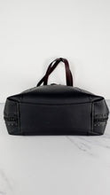 Load image into Gallery viewer, Coach Tote 34 in Black and Brown Leather with Whipstitch & Tassle Detail - Bag Handbag Coach 37084