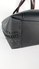 Load image into Gallery viewer, Coach Tote 34 in Black and Brown Leather with Whipstitch & Tassle Detail - Bag Handbag Coach 37084