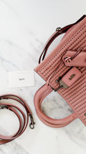 Load image into Gallery viewer, Coach 1941 Rogue 25 in Dusty Rose Pink Quilted Studded Chevron Nappa Leather - Shoulder Bag Handbag - Coach 22797