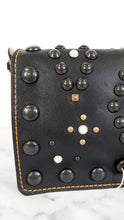 Load image into Gallery viewer, Coach 1941 Dinky 24 in Black Leather with Western Rivets - Crossbody Flap Bag Shoulder Chain Coach 56611
