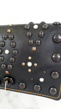 Load image into Gallery viewer, Coach 1941 Dinky 24 in Black Leather with Western Rivets - Crossbody Flap Bag Shoulder Chain Coach 56611