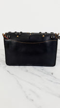 Load image into Gallery viewer, Coach 1941 Dinky 24 in Black Leather with Western Rivets - Crossbody Flap Bag Shoulder Chain Coach 56611
