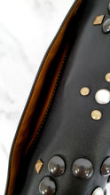Load image into Gallery viewer, Coach 1941 Dinky 24 in Black Leather with Western Rivets - Crossbody Flap Bag Shoulder Chain Coach 56611
