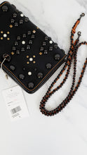 Load image into Gallery viewer, Coach 1941 Dinky 24 in Black Leather with Western Rivets - Crossbody Flap Bag Shoulder Chain Coach 56611