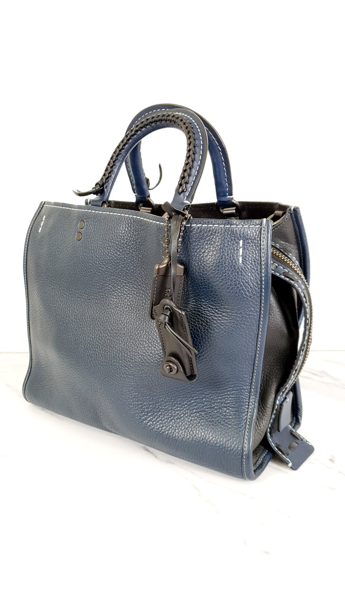 Coach 1941 Rogue 31 Prussian Blue Western Whiplash Whipstitch with