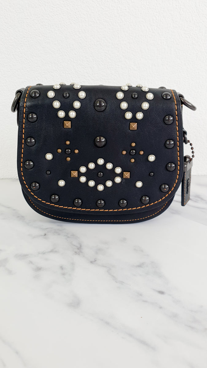 Coach 1941 Saddle 17 Bag with Western Rivets in Black - Crossbody