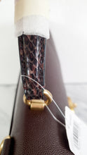 Load image into Gallery viewer, Coach Parker 32 Tophandle Carryall in Oxblood Burgundy Colorblock with Snakeskin Details & C Chain- Handbag Exotic Crossbody Bag Coach 73969